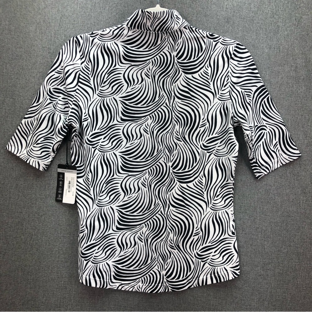 Tail Women's 1/4 Zip Mock Neck Curve Hem Golf Shirt Size XS - Picture 3 of 9